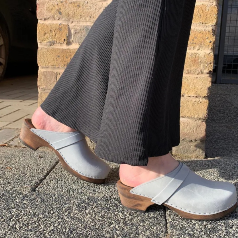 EUC Lotta of Stockholm Sea Grey Clog - Sz 37